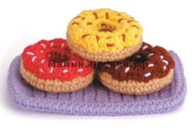 Резинка для волос крючком Пончик/Легко и просто/Вязание для начинающих/Crochet scrunchie/DIY