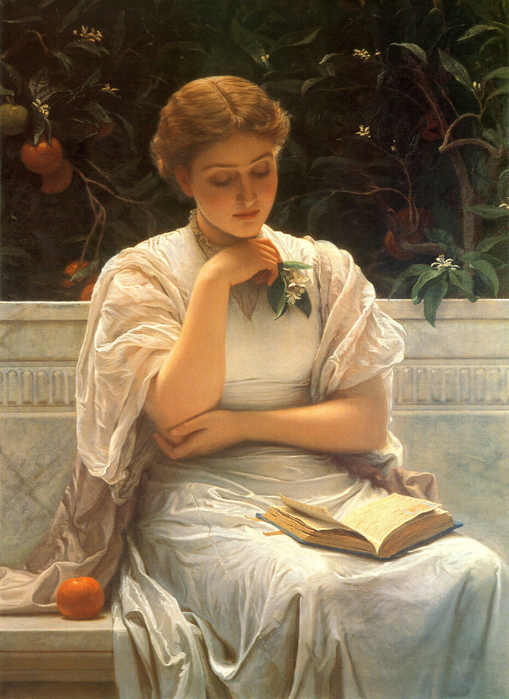 Charles Edward Perugini (1839-1918), Girl Reading (509x700, 500Kb)