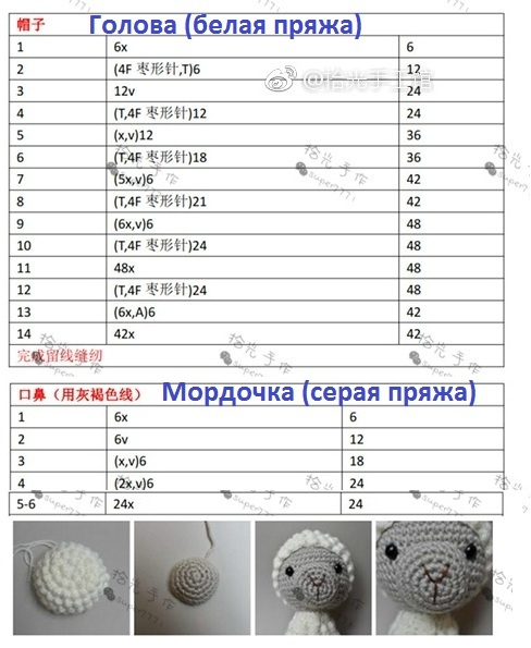 Овечки - вязаные игрушки-подхваты для штор (1) (488x595, 153Kb)