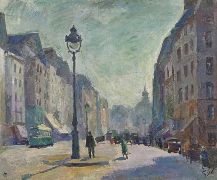 1930- + On the Boulevard. Paris. , . 61 by 74 cm.   2008. . 349,000 USD. (700x579, 152Kb)