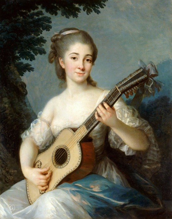 Э. Лебрен дама с гитарой (548x700, 109Kb)
