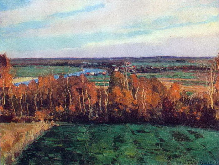 1922 Долина Москвы-реки. (Осенние дни). Х., м. 53,4-71 см. Смоленский муз-зап (700x525, 169Kb)