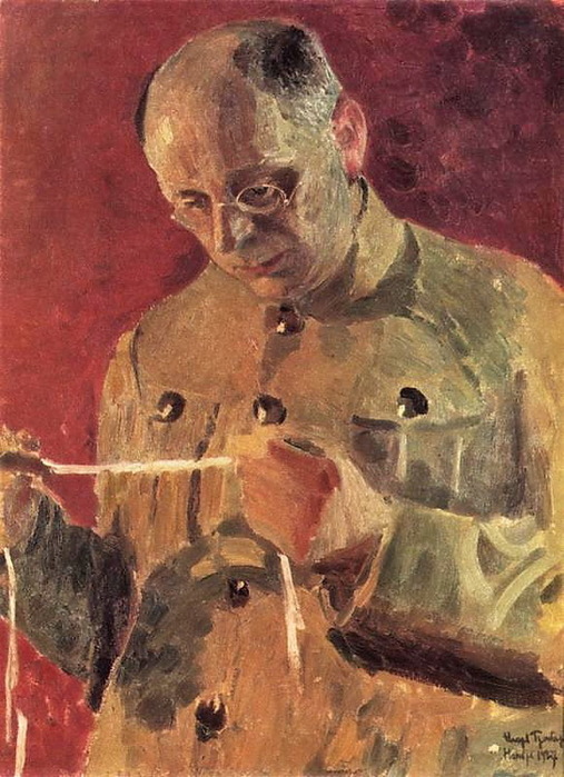 1927 Портрет Н.П.Горбунова. Х. на картоне, м. 67x60.5 ЧС, МСк (507x700, 143Kb)