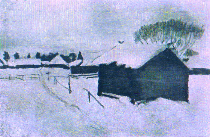 1928 Морозный вечер (Село Успенское). с. 216 (700x455, 181Kb)
