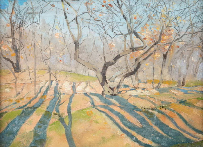 1929 Пейзаж. Этюд. Х, м. 19×26,5 ЧС (700x505, 169Kb)