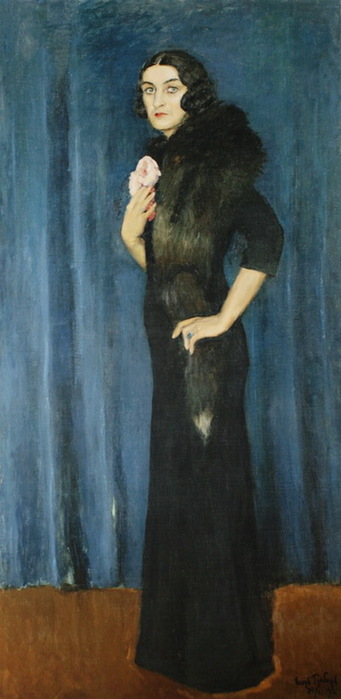 1935 Портрет Е.Г.Никулиной в рост. Холст, масло 200х100 Государственная Третьяковская галерея (341x700, 67Kb)