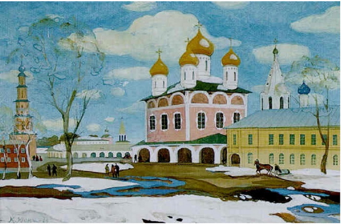 Юон весенний солнечный день картина