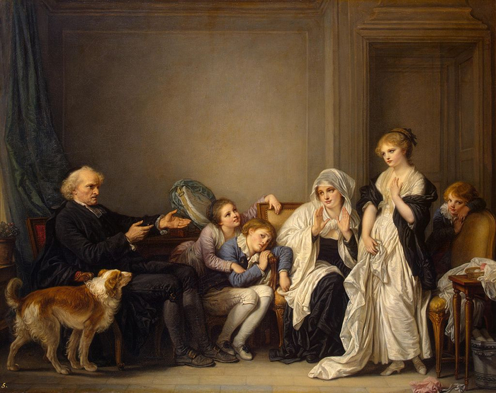 Jean-Baptiste_Greuze_-_Widow_and_her_priest (700x555, 393Kb)
