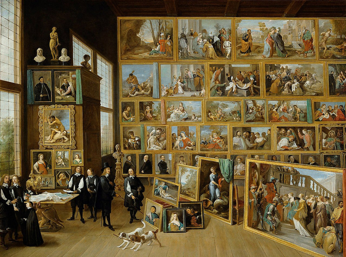 Эрцгерцог Леопольд Вильгельм в своей галерее в Брюсселе. Музей истории искусств. Вена (700x521, 568Kb)
