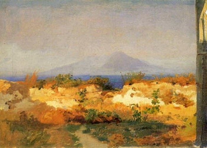 1890 Paesaggio italiano. , . 47 x 33 cm (700x501, 97Kb)