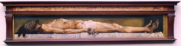 1521 Hans Holbein the Younger, Dead Christ in the grave 3 (700x180, 54Kb)