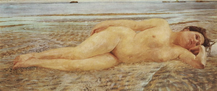 1890 Am Strande. , . 76 × 182 cm.  ,  (700x293, 75Kb)