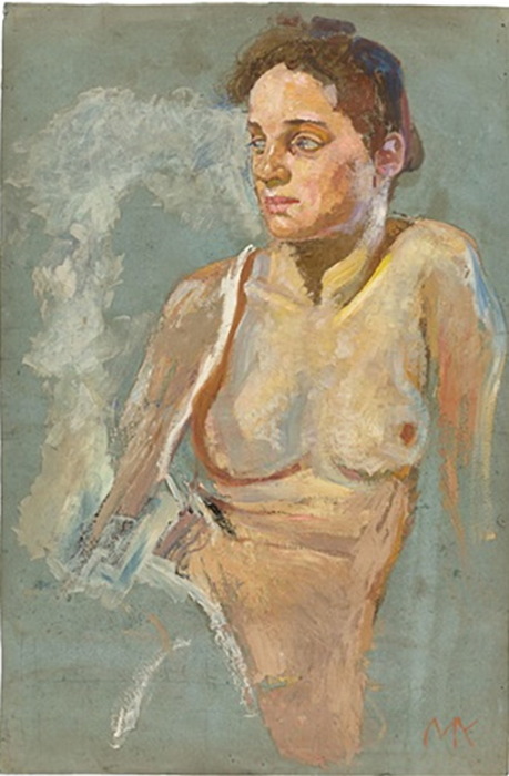 1892 Studies of two female half nudes (front and reverse) . , ., 81,6  54,2 .  (459x700, 90Kb)