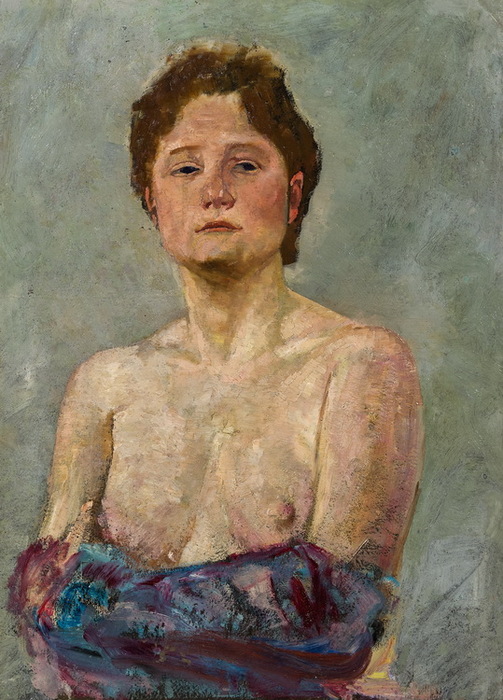 1915-1918 Female semi-nude. , . 60 × 43.5 cm.  (503x700, 142Kb)
