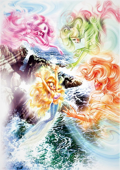 The Little Mermaid And Wind Daughters (493x700, 508Kb)