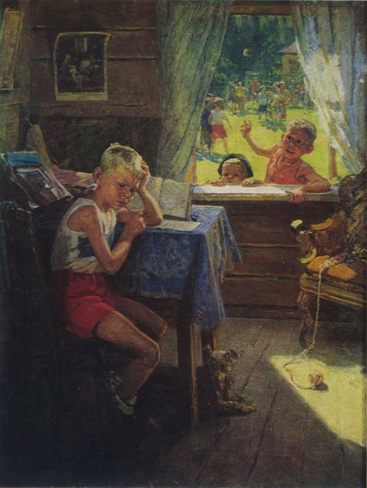 Фёдор Решетников. Переэкзаменовка. 1954 (525x700, 368Kb)