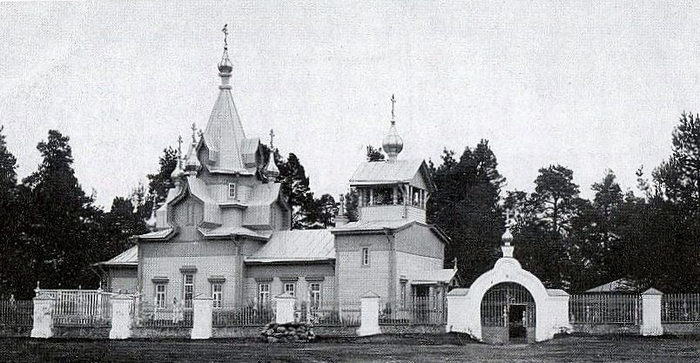 0 0 Кладбищенская церковь, 1910 год (700x363, 235Kb)