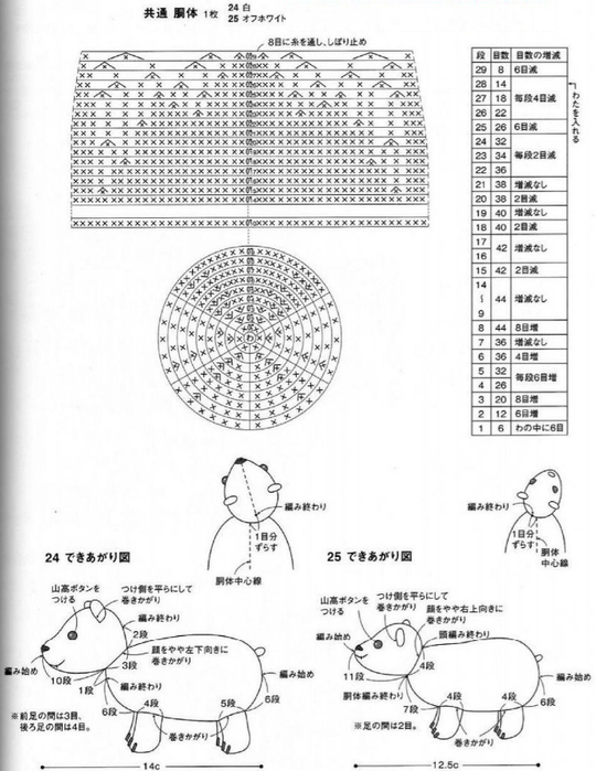 Медведь амигуруми схема