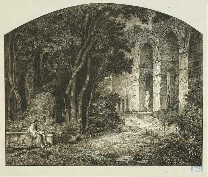 1854 Paysage avec ruines antiques, d'après Ed. Bertin (NYPL  (700x594, 213Kb)