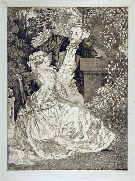 1855 La Broderie à l'aiguille. . 34.4 × 25 cm.  (521x700, 201Kb)