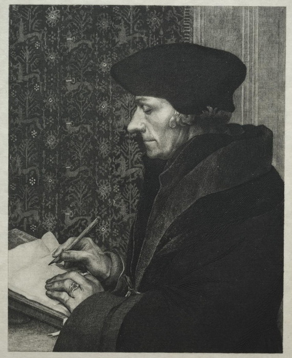 1863 Erasmus, after Holbein.  (570x700, 126Kb)