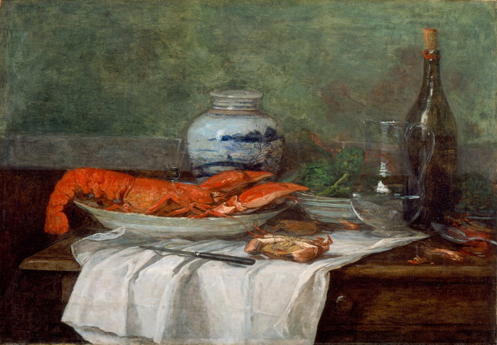 1853-1856 Still Life with Lobster on a White Tablecloth.    (  The High, ,    (700x485, 128Kb)