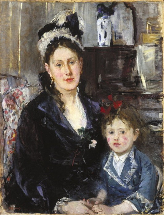 1873 Portrait_of_Mme_Boursier_and_Her_Daughter_74.5  56.8 cm.    (533x700, 139Kb)