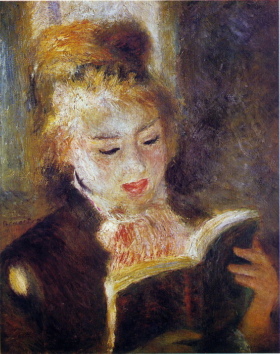 1876 La Liseuse (Jeune Fille lisant un Livre). canvas, 45x37 cm. Musée d'Orsay (554x700, 224Kb)