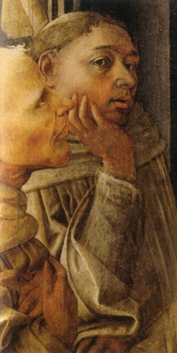 1 Avtoportret.-Fragment-altarya-Koronovanie-Marii-.-1439-1447. Galereya-Uffit (352x700, 96Kb)