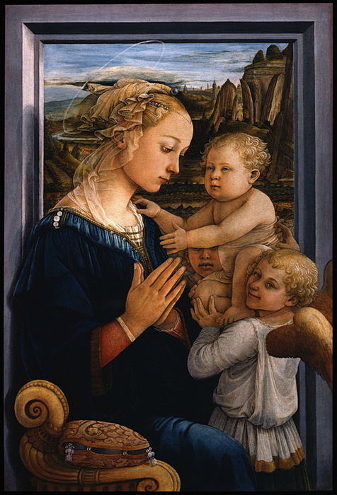 8 Madonna-pod-vualyu.-1460-1465.- 92 x 63 . Galereya-Uffitsi-Florentsiya (476x700, 130Kb)