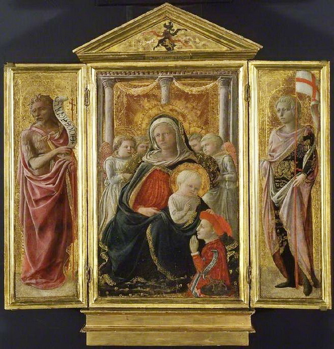 1470   ,  ,    (centre), Saint John the Baptist (left) Saint George or Saint Ansanus (right).   (670x700, 201Kb)