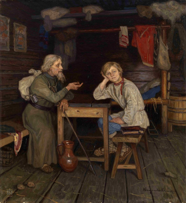 «Будущий инок», 1889 год, Государственная Третьяковская галерея, Москва (640x700, 451Kb)