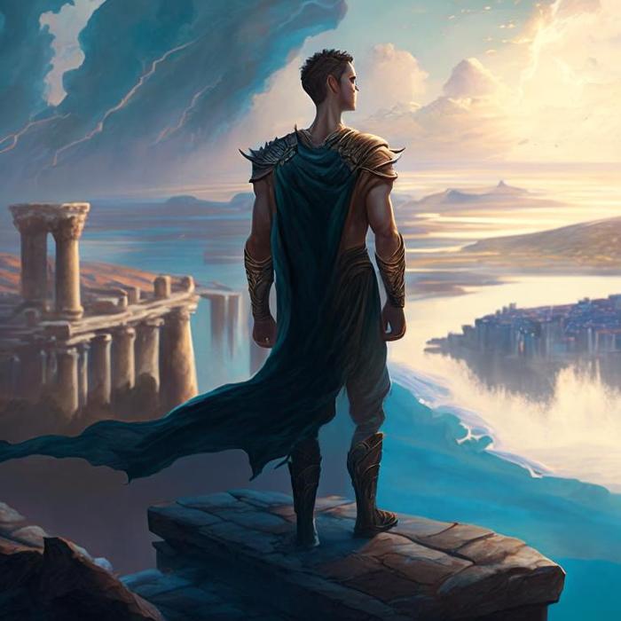 Jack is shown standing at the edge of the Eternal City, gazing at the great lake and the horizon beyond. He is depicted as a shapeshifter with the ability to absorb the energy of those around him, moving easily between (700x700, 47Kb)