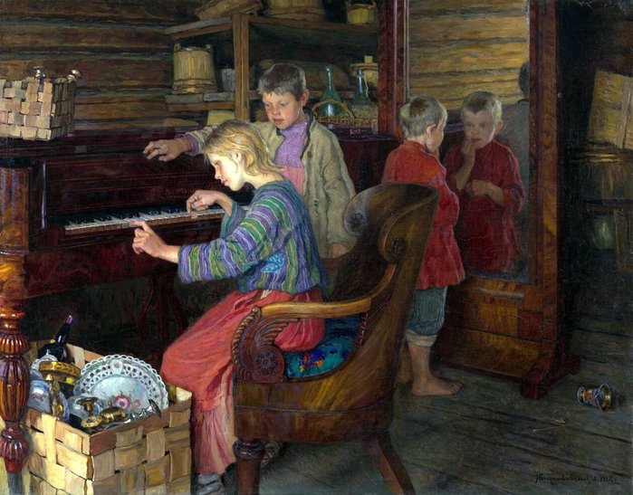 nikolaj-bogdanov-belskij-deti-za-pianino-1918-god (700x547, 92Kb)