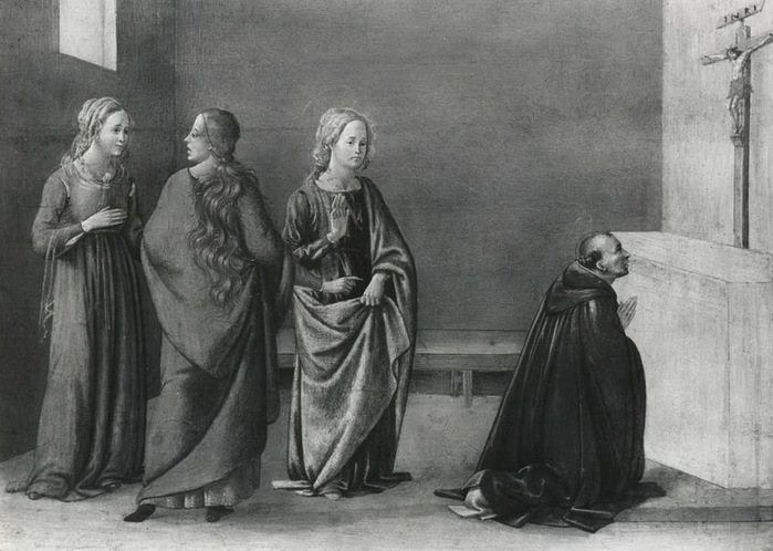 1490-1498 San Pietro Martire in preghiera e sante 31.1 × 41.2  .Joll,  (700x498, 106Kb)