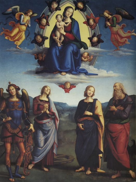  , madonna in gloria e santi, da s. giovanni in monte, 1495-1496. 152  124 . (524x700, 119Kb)