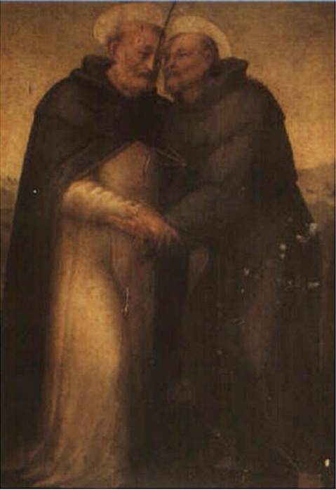 St. Francis and St. Dominic embracing. , . 66  47 .  (479x700, 64Kb)