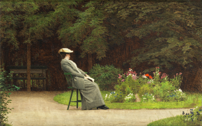 Carl_Scherres_Lesende_Dame_in_einem_Park (700x438, 591Kb)