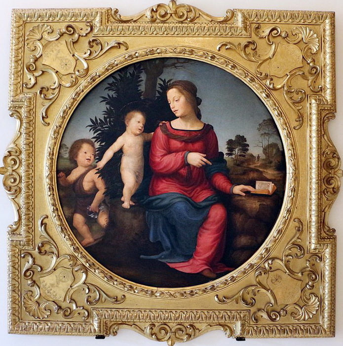 1523-1525 Madonna col bambino e San Giovannino (Pinacoteca Nazionale di Bologna) (695x700, 234Kb)