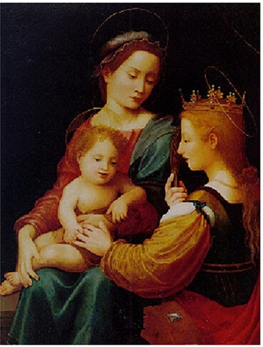 Madonna and Child with St. Catherine of Alexandria. ,  124,8  101 .  (530x700, 107Kb)
