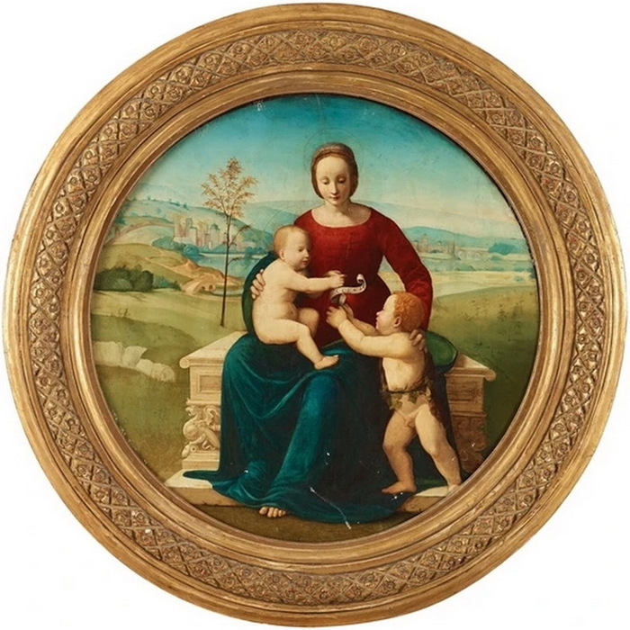 Madonna and Child with the Infant St. (Circle) , . =87 .  (700x700, 163Kb)