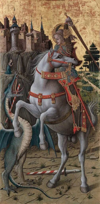 Св. Георгий, убивающий дракона (344x700, 285Kb)