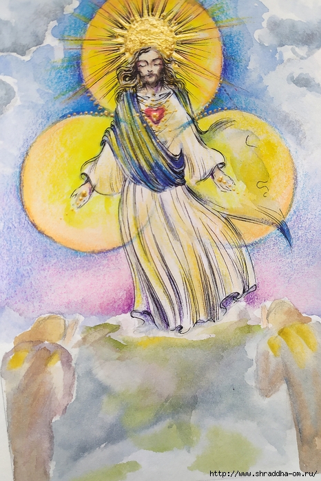 рисунок на евангельскую тему Преображение, художник Ольга Лялина, ShraddhaArt 2023 (13) (466x700, 318Kb)