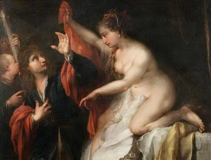 1685-1689 Joseph Seduced by Potiphar's Wife. . , . 124 x165 cm. West Northamptonshire Council (700x532, 108Kb)
