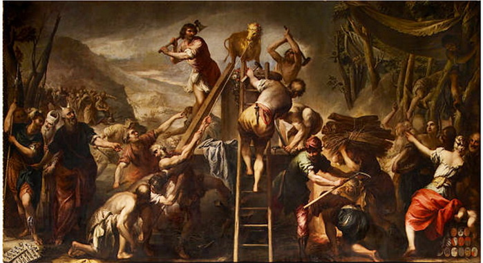 1682-1685 Moses Orders the Calf of Gold Destroyed, by Andrea Celesti,   (700x381, 108Kb)