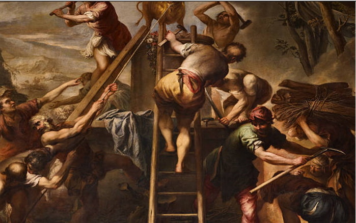 1682-1685 Moses Orders the Calf of Gold Destroyed, by Andrea Celesti,  2 (700x438, 108Kb)