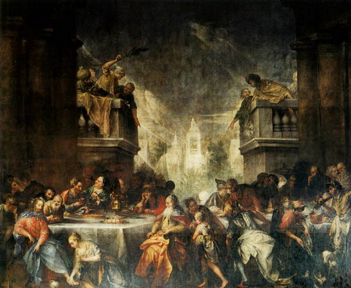 1690 Cena in casa di Simone Fariseo, Limone sul Garda (Brescia), chiesa di San Benedetto.  --. (700x574, 137Kb)
