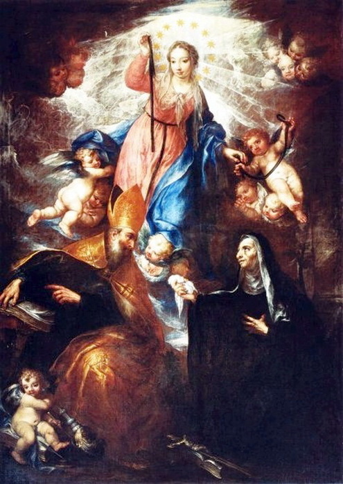 1688-1689 La Madonna della Cintura con sant'Agostino e santa Monica. , . 280 x 195 .  --   (2) (495x700, 132Kb)