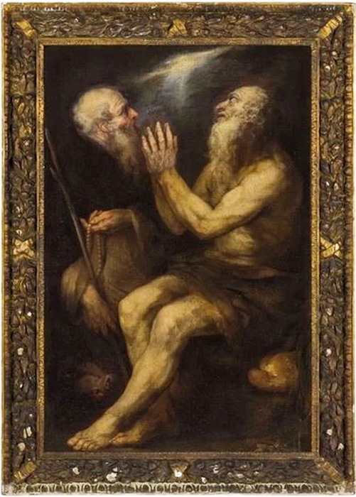 Sant'Antonio Abate e San Paolo Eremita. , . 120 x 79 cm.  (501x700, 124Kb)