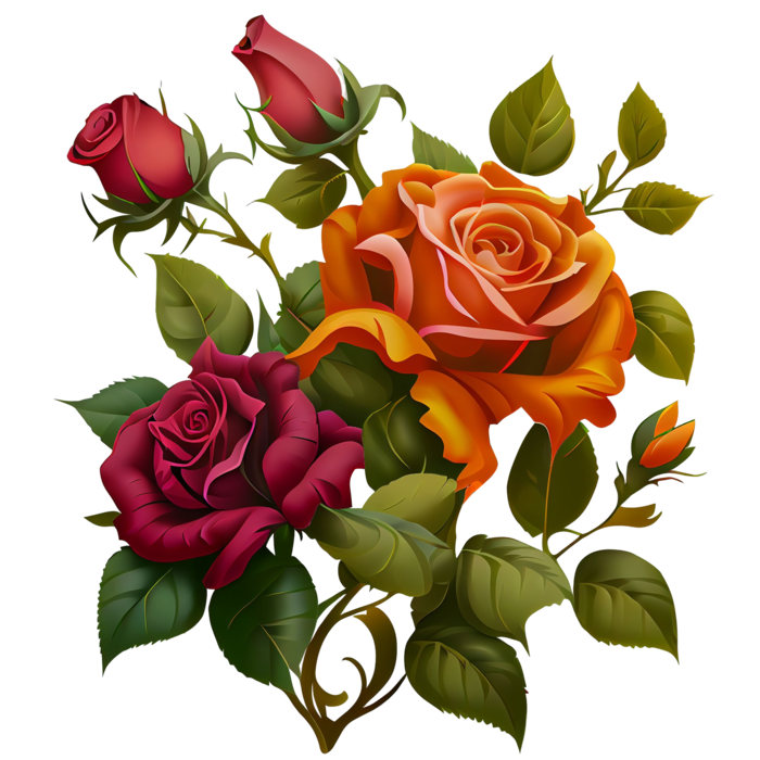 Pngtreenatural roses hand painted_8998740 (700x700, 456Kb)